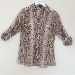 Express Portofino Snakeskin Shirt